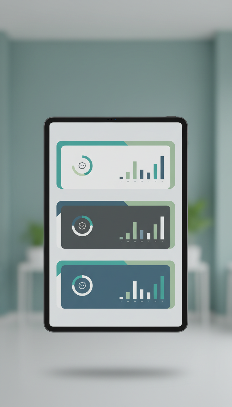 Service Dashboard On Tablet With Real-Time Updates